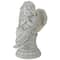 9" Ivory Praying Angel on Pedestal Outdoor Garden Statue